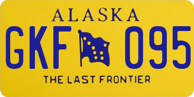 AK license plate GKF095