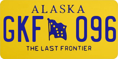 AK license plate GKF096