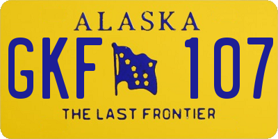 AK license plate GKF107