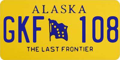 AK license plate GKF108