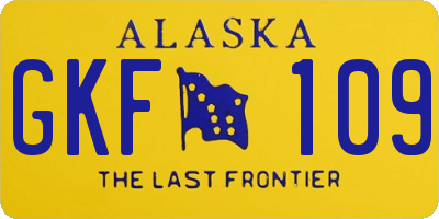AK license plate GKF109