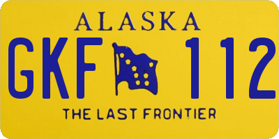 AK license plate GKF112