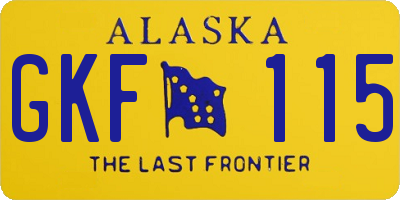 AK license plate GKF115