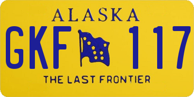 AK license plate GKF117