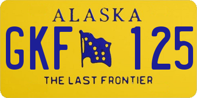 AK license plate GKF125