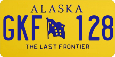 AK license plate GKF128