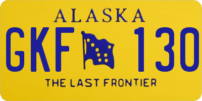 AK license plate GKF130