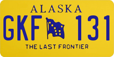 AK license plate GKF131