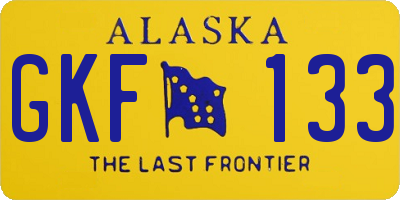 AK license plate GKF133