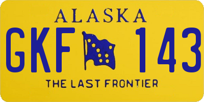 AK license plate GKF143