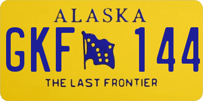 AK license plate GKF144