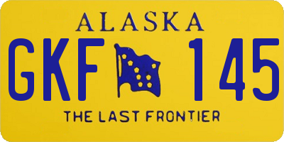 AK license plate GKF145
