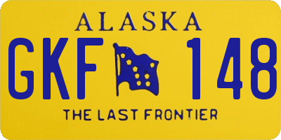 AK license plate GKF148