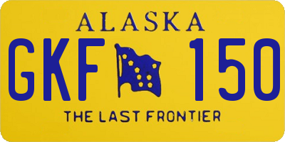AK license plate GKF150
