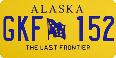 AK license plate GKF152