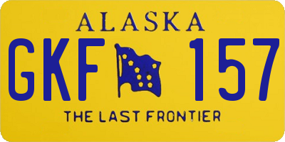 AK license plate GKF157