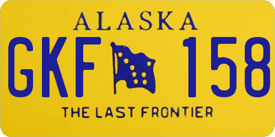 AK license plate GKF158