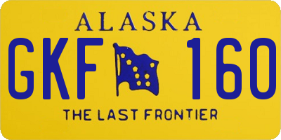 AK license plate GKF160