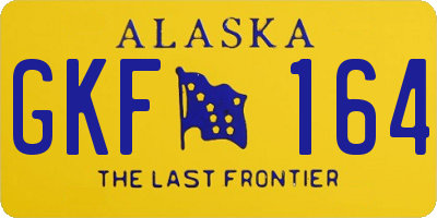 AK license plate GKF164