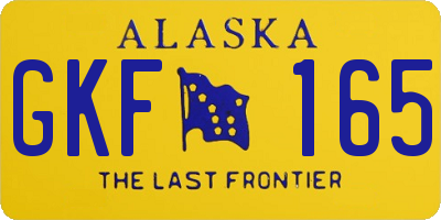 AK license plate GKF165
