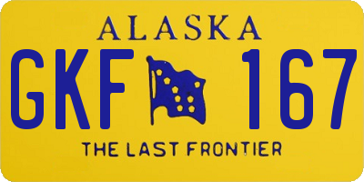 AK license plate GKF167