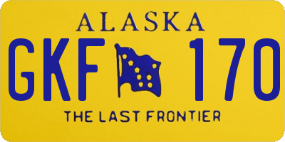 AK license plate GKF170