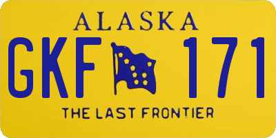 AK license plate GKF171