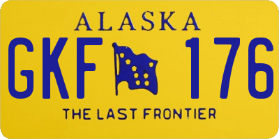 AK license plate GKF176