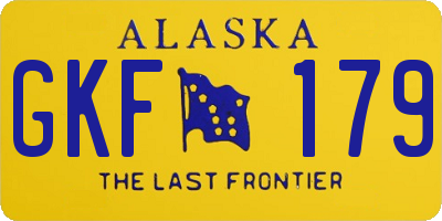 AK license plate GKF179