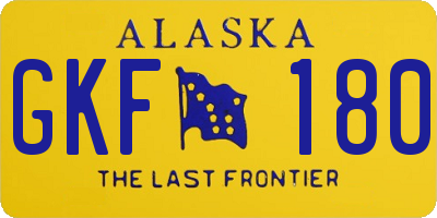 AK license plate GKF180