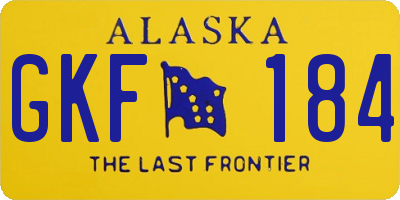 AK license plate GKF184