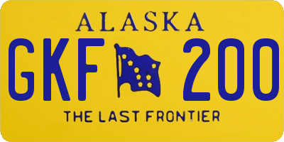 AK license plate GKF200