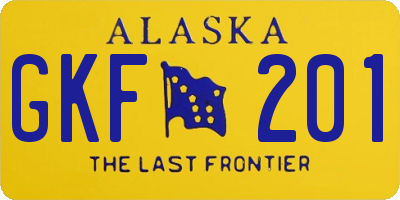 AK license plate GKF201