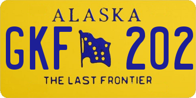 AK license plate GKF202