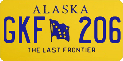 AK license plate GKF206