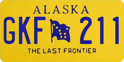 AK license plate GKF211