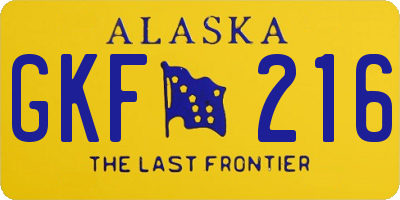 AK license plate GKF216