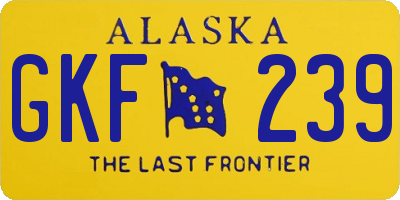 AK license plate GKF239