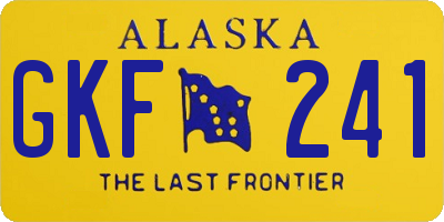 AK license plate GKF241