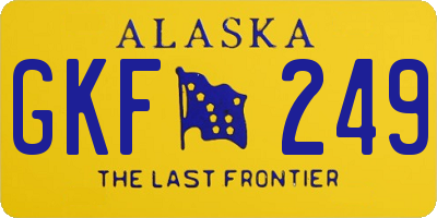 AK license plate GKF249