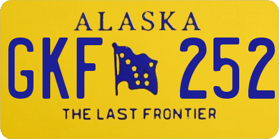 AK license plate GKF252