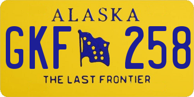 AK license plate GKF258