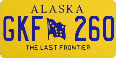 AK license plate GKF260