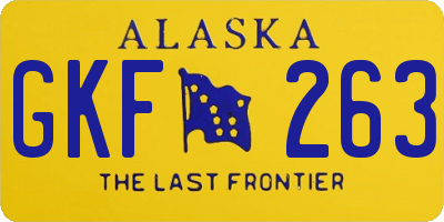 AK license plate GKF263