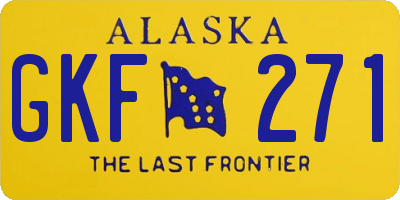 AK license plate GKF271