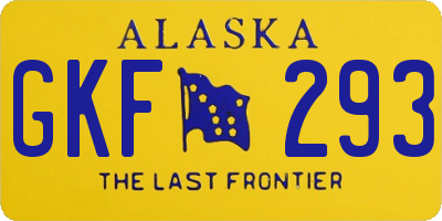 AK license plate GKF293