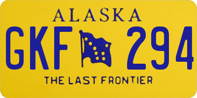 AK license plate GKF294