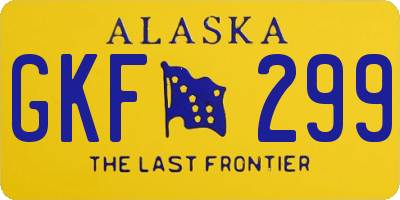 AK license plate GKF299