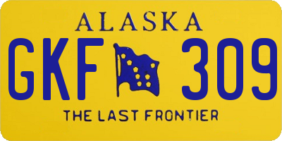 AK license plate GKF309