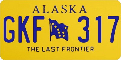 AK license plate GKF317